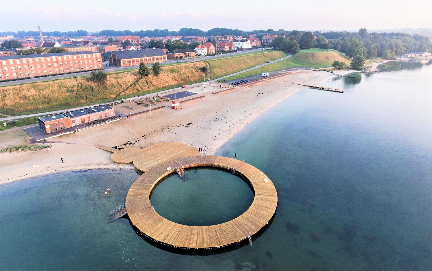 Østerstrand og cirkelbroen