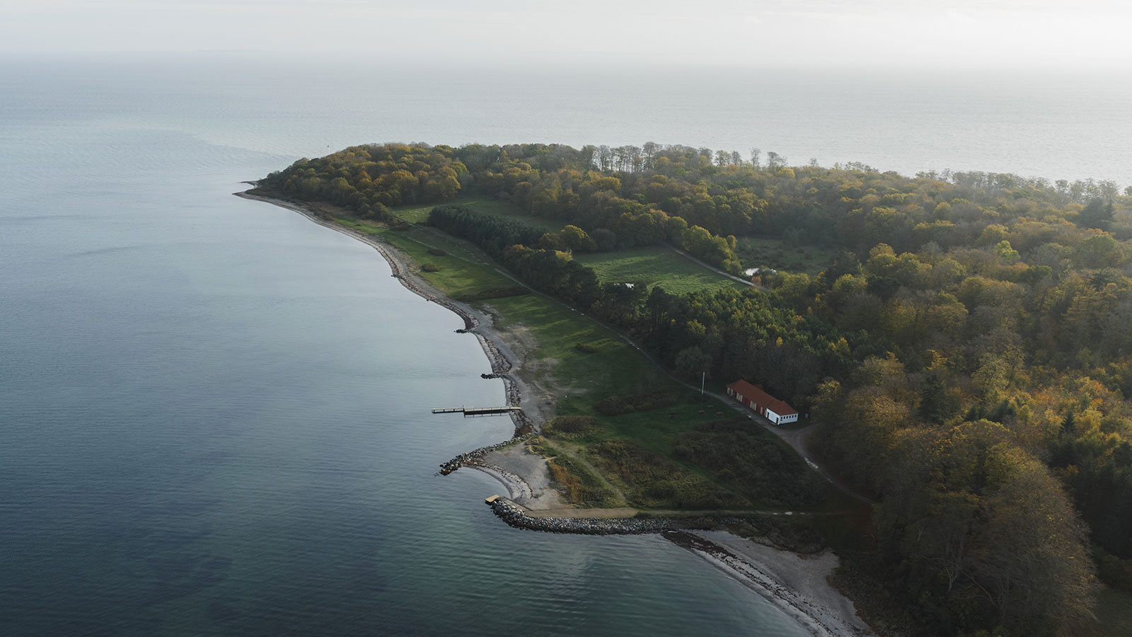 Naturpark Lillebælt set med drone