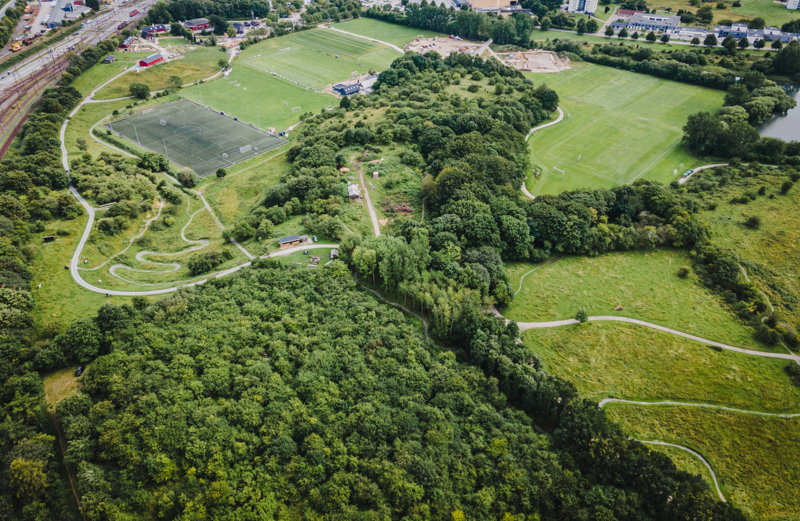 Madsbyparken set fra luften