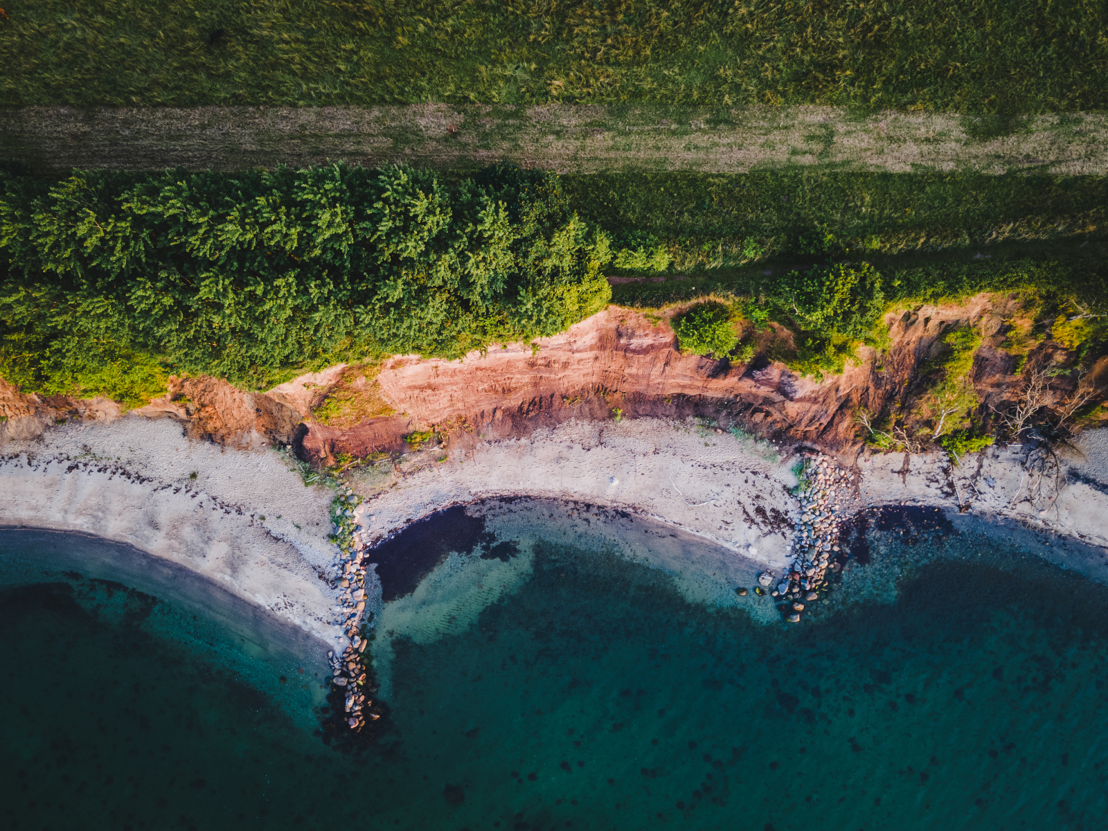 Trelde Næs klint dronefoto