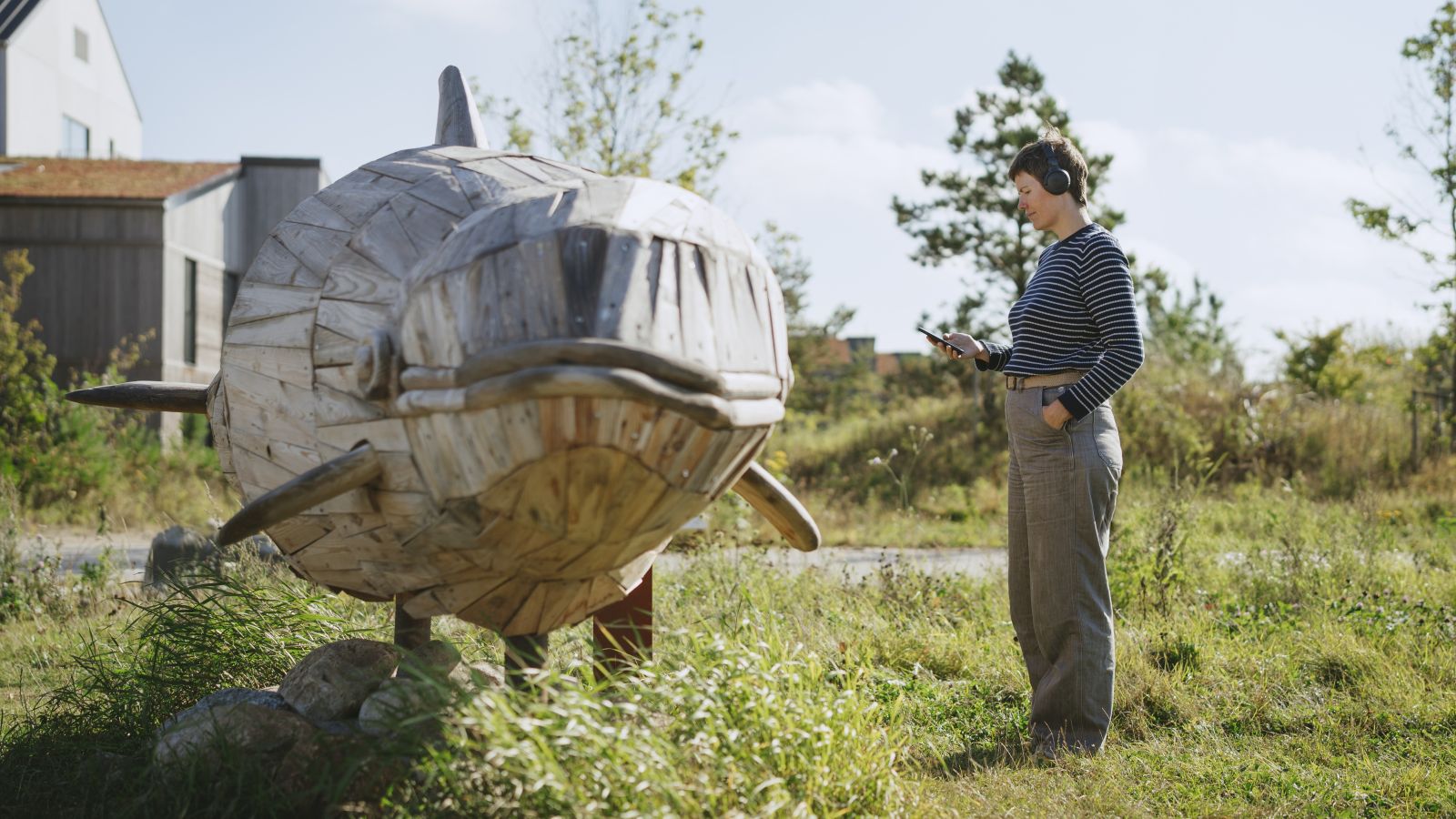 Prøv lydfortællingen om Fredericias træskulpturer
