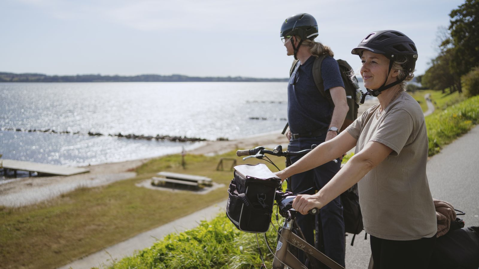Par på cykelferie i Fredericia